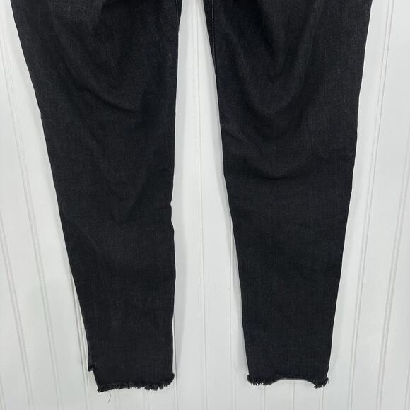 Democracy Jeans Womens 10 Skinny Ab Technology Black Denim Distressed Grunge - Picture 6 of 12